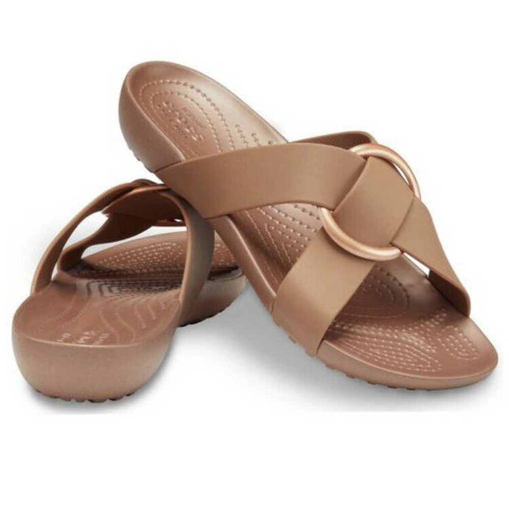 Crocs Serena Cross Band Slide Sandals Size 11W NWT